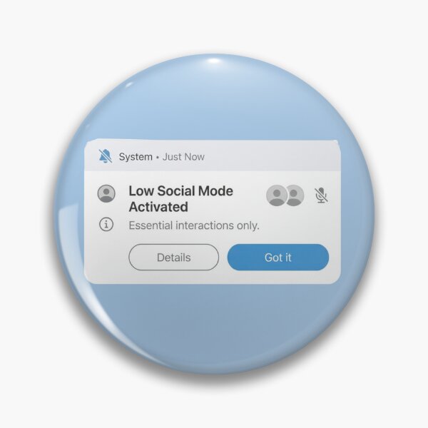 Item preview, Low Social Mode Activated – Introvert System Humor Design designed and sold by Quiet Mode Studio.