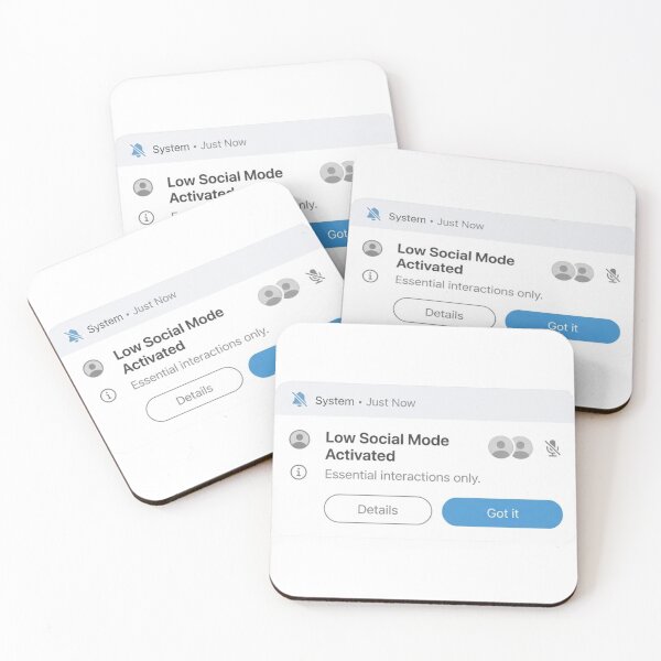 Item preview, Low Social Mode Activated – Introvert System Humor Design designed and sold by Quiet Mode Studio.