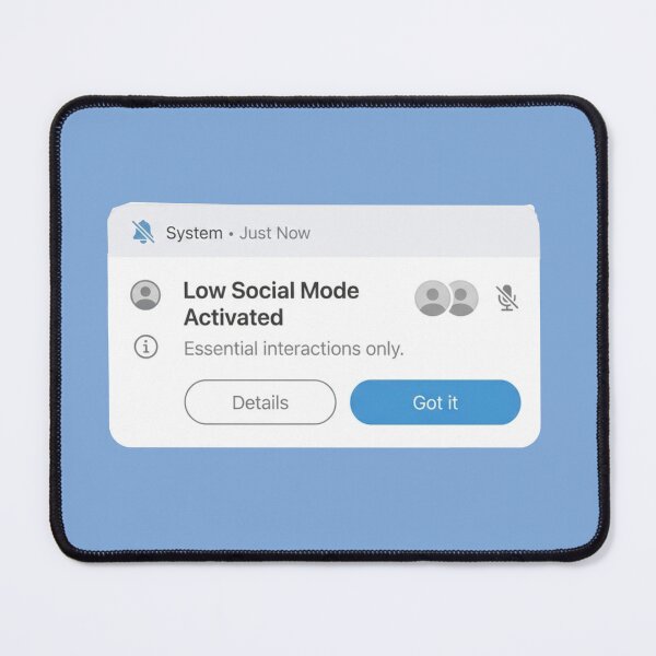 Item preview, Low Social Mode Activated – Introvert System Humor Design designed and sold by Quiet Mode Studio.