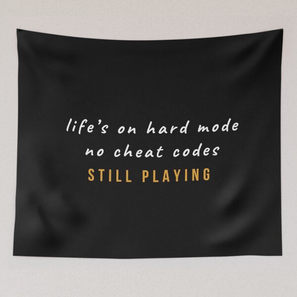 Item preview, Life's on Hard Mode No Cheat Codes Still Playing — Gamer Quote T-Shirt | Resilience Gift designed and sold by builtwithheart.