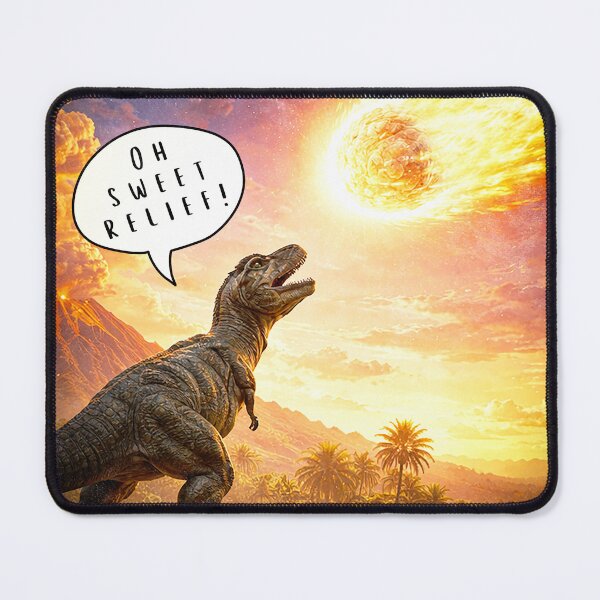 Item preview, Dinosaur Comet T-Rex Graphic Tee – Dark Humour Existential Vintage Style Shirt designed and sold by Neko & Co..