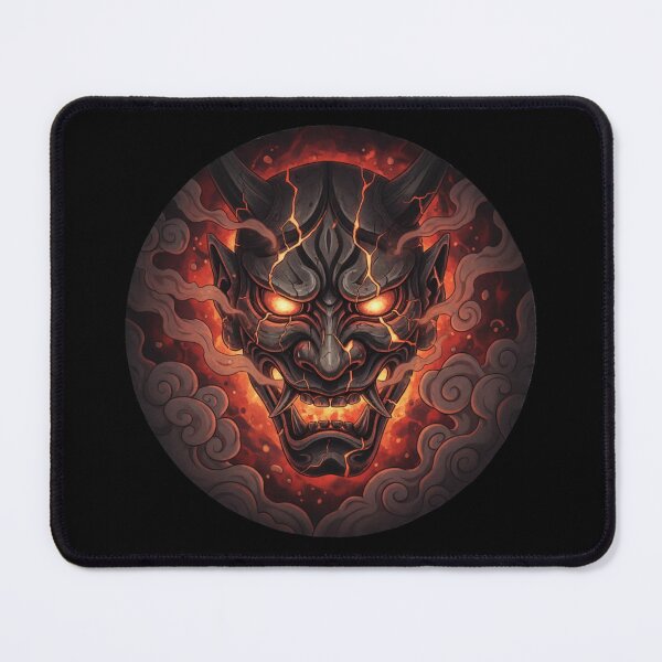 Item preview, Inferno Oni Mask – Japanese Demon Fire Circle Design designed and sold by LavinyArt.