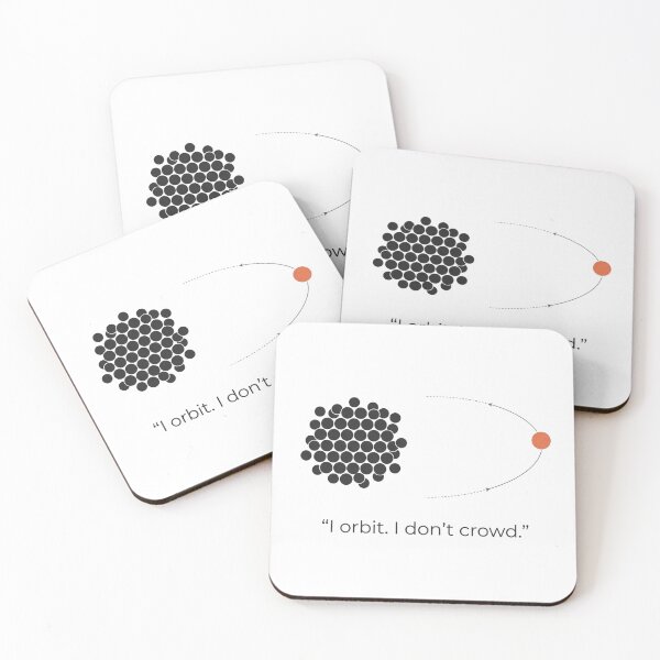 Item preview, I Orbit I Don’t Crowd – Abstract Introvert Design designed and sold by Quiet Mode Studio.