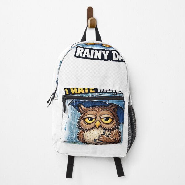 Item preview, Funny Rainy Owl T-Shirt – I Hate Mondays Rainy Day Owl – Cute Sad Owl Graphic Tee designed and sold by RTchopy.