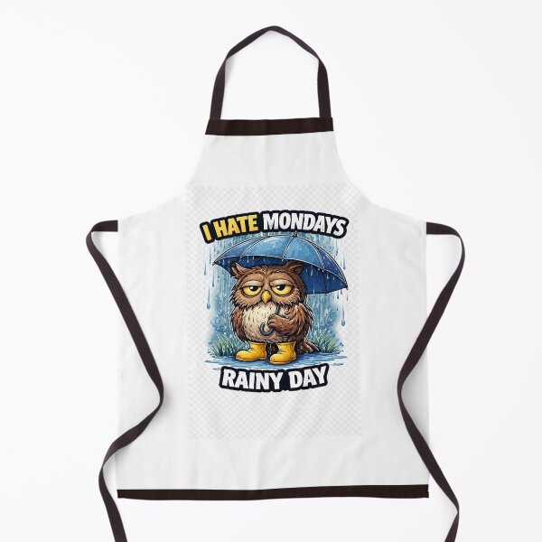 Item preview, Funny Rainy Owl T-Shirt – I Hate Mondays Rainy Day Owl – Cute Sad Owl Graphic Tee designed and sold by RTchopy.