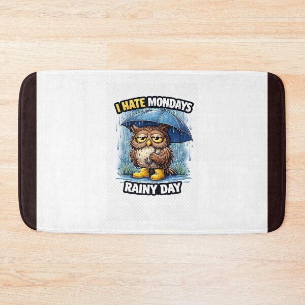 Item preview, Funny Rainy Owl T-Shirt – I Hate Mondays Rainy Day Owl – Cute Sad Owl Graphic Tee designed and sold by RTchopy.