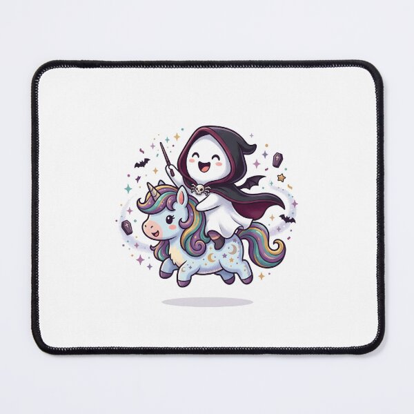 Item preview, Cute Grim Reaper Riding a Magical Starry Unicorn designed and sold by Kvarny.