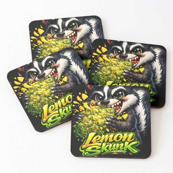 Item preview, Funny Skunk Biting Lemon Skunk Bud Art Print | Cartoon Stoner Weed Mascot Poster | Cute Aggressive Cannabis 420 Humor designed and sold by WAUZ.