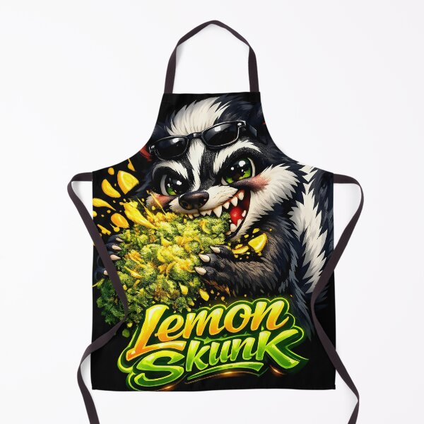 Item preview, Funny Skunk Biting Lemon Skunk Bud Art Print | Cartoon Stoner Weed Mascot Poster | Cute Aggressive Cannabis 420 Humor designed and sold by WAUZ.