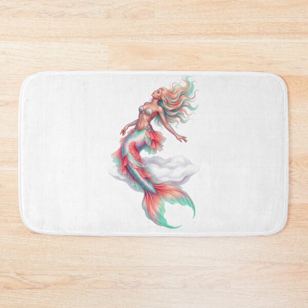 Item preview,  Mother-of-Pearl Glow: The Mermaid with Neon Reflections designed and sold by CHRIST5000.