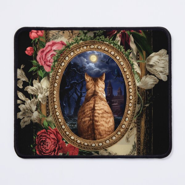 Item preview, Cat Moon Night - Vintage Botanical Flowers Gothic aesthetic designed and sold by TOTO GUYANA.