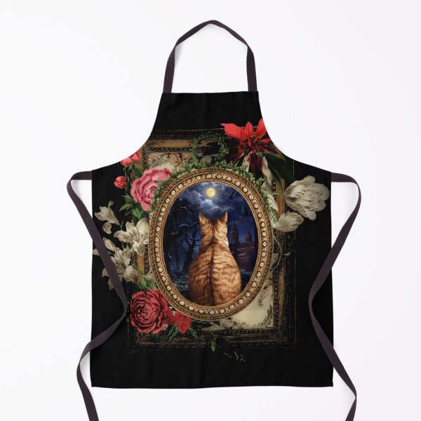 Item preview, Cat Moon Night - Vintage Botanical Flowers Gothic aesthetic designed and sold by TOTO GUYANA.