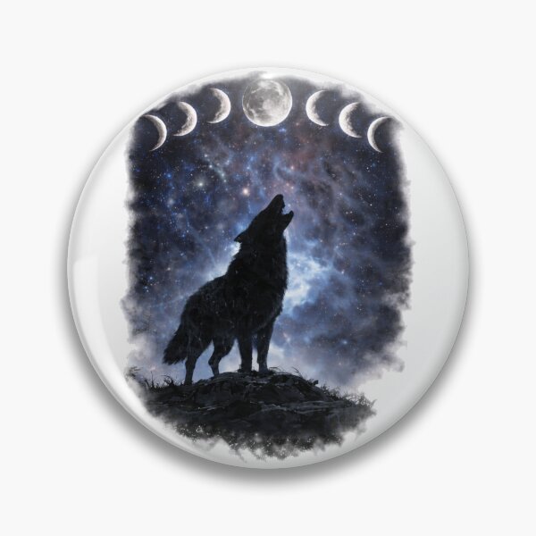 Item preview, Moon Phase Wolf - Howling Lunar Design designed and sold by ClutchCassidyTees.