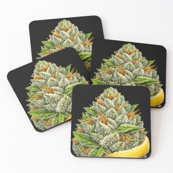 Item preview, Hyper Realistic Lemon Skunk Trichomes Art Print | Macro Cannabis Flower Close-Up Poster | Premium Dispensary Strain Wall Art designed and sold by WAUZ.