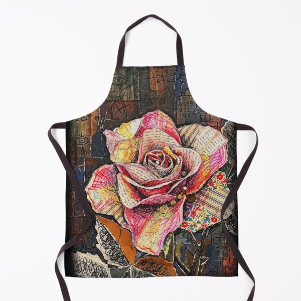 Item preview, Artistic collage rose with abstract symbols and vintage textures designed and sold by busurman.