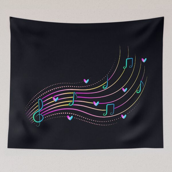 Item preview, Neon musical note wave clipart designed and sold by OM-lova.