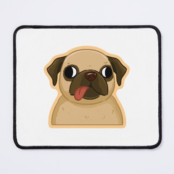 Item preview, Sleepy Silly Pug with Tongue Out designed and sold by achristiaf.