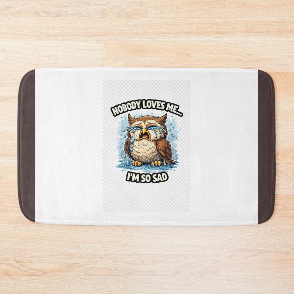 Item preview, Sad Crying Owl T-Shirt – Nobody Loves Me Funny Owl – Depressed Owl Mood Graphic Tee designed and sold by RTchopy.