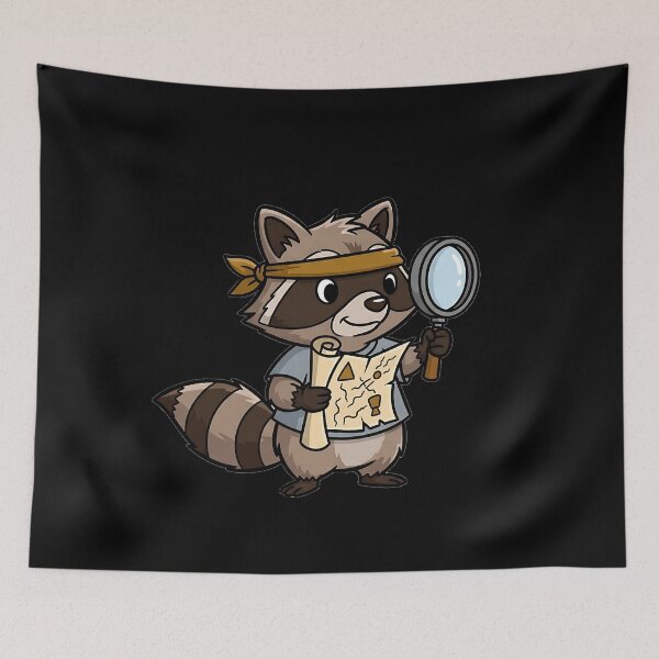 Item preview, Treasure Explorer Raccoon designed and sold by UrbanPrts.
