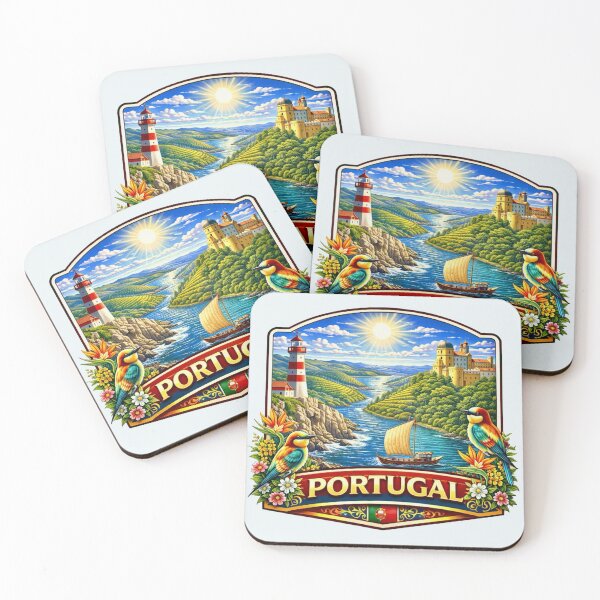 Item preview, Portugal - Douro River, Lighthouse and Hilltop Castle designed and sold by Myra365Art.