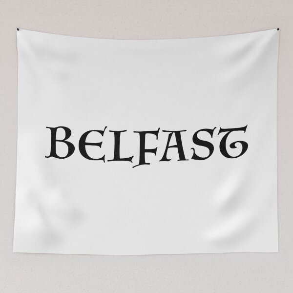 Item preview, Belfast old medieval style text (Black) designed and sold by STUDIO-72.