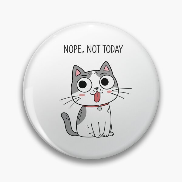Item preview, Kitten Tongue Sweet Cat Nope Not Today Kitty Grey designed and sold by ArtDripFashion.