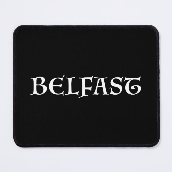 Item preview, Belfast old medieval style text (White) designed and sold by STUDIO-72.