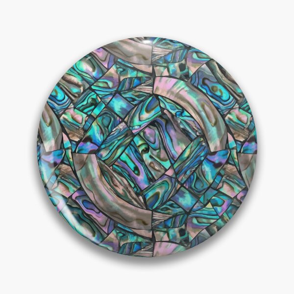 Item preview, Iridescent Abalone Shell Mosaic Pattern – Ocean Pearl Texture Seamless Abstract Design designed and sold by RidaSalArt.
