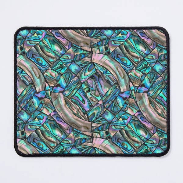 Item preview, Iridescent Abalone Shell Mosaic Pattern – Ocean Pearl Texture Seamless Abstract Design designed and sold by RidaSalArt.