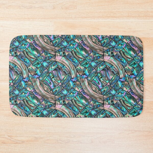 Item preview, Iridescent Abalone Shell Mosaic Pattern – Ocean Pearl Texture Seamless Abstract Design designed and sold by RidaSalArt.