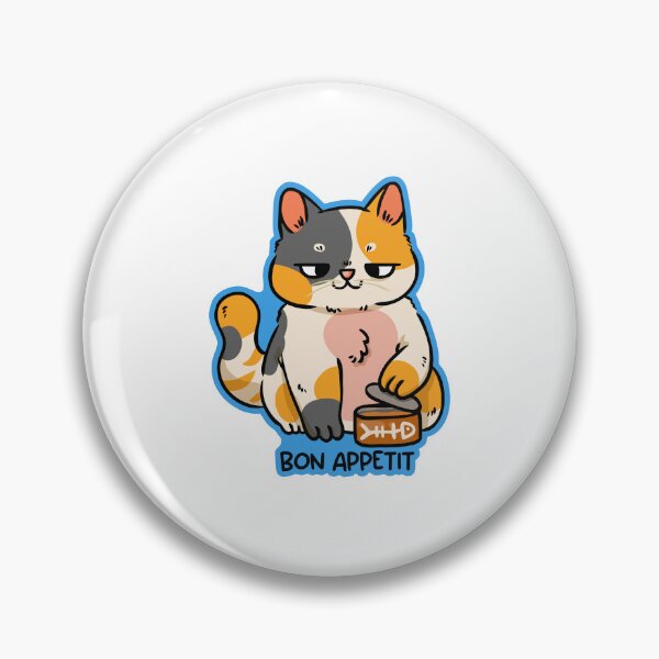 Item preview, Grumpy Calico Cat Bon Appetit Funny Cat Food designed and sold by mhkhlb.