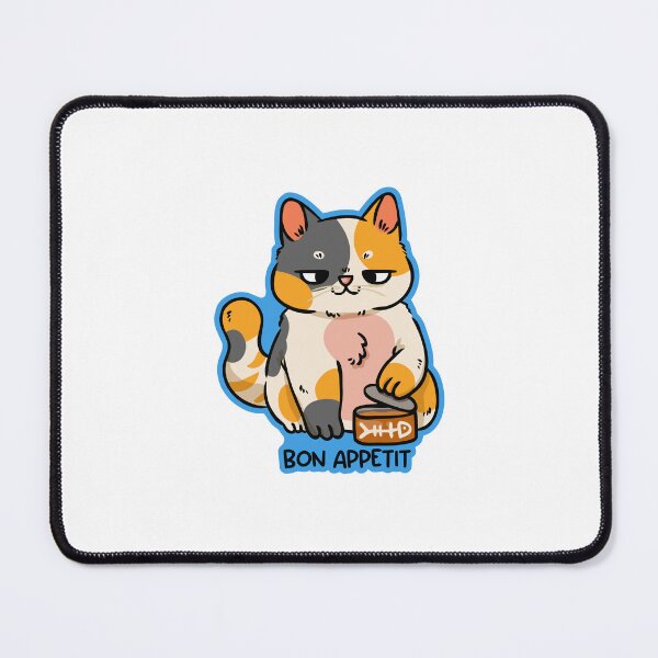 Item preview, Grumpy Calico Cat Bon Appetit Funny Cat Food designed and sold by mhkhlb.