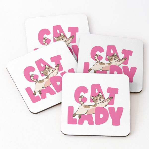 Item preview, Proud Cat Lady Stretching Tabby Pink Retro designed and sold by mhkhlb.