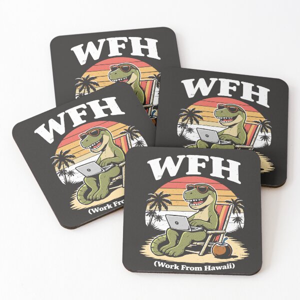 Artikelvorschau, WFH Arbeiten von Hawaii Lustiger Dinosaurier entworfen und verkauft von CamaleonDesigns.