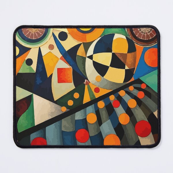 Item preview, Colorful Geometric Abstract Art – Retro Circles & Shapes Modern Bauhaus Style Design designed and sold by RidaSalArt.