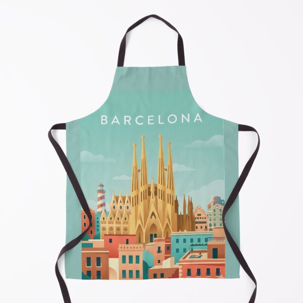 Item preview, Barcelona Sagrada Familia Poster | Spain Travel Illustration | Colorful European City Wall Art designed and sold by Witsprings.
