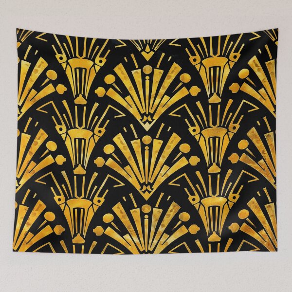 Item preview, Vintage Style Golden Art Deco Elegant Design Pattern  designed and sold by DEC02.
