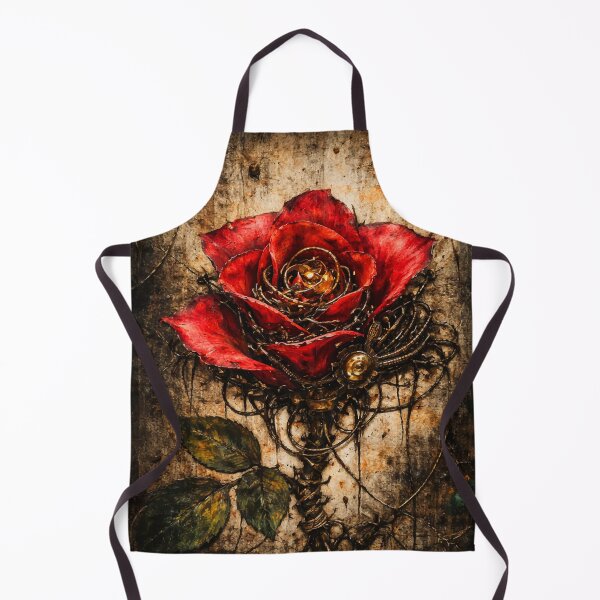 Item preview, Dark steampunk rose with mechanical details and vintage texture designed and sold by busurman.