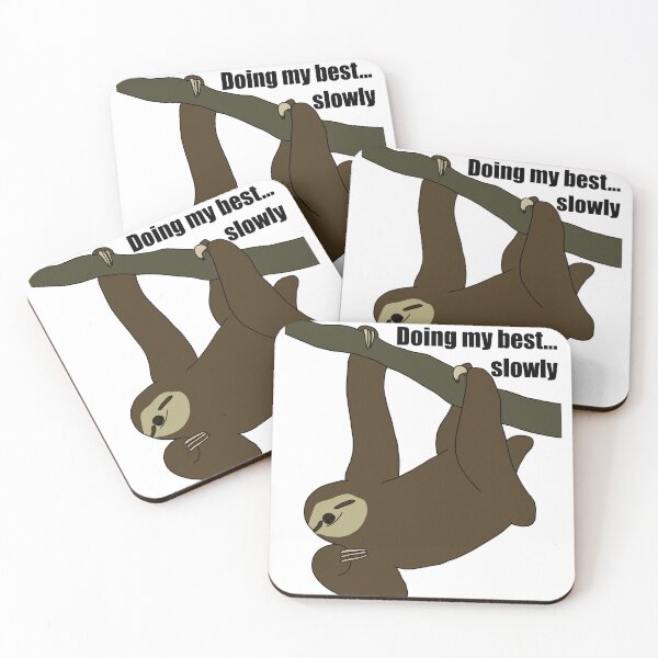 Item preview, “Doing My Best… Slowly” Funny Sloth Pun designed and sold by AngelrayByMadi.