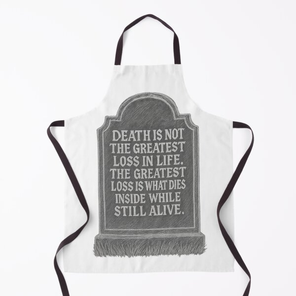 Item preview, Tupac Shakur Inspirational Quote Tombstone Art – “Death Is Not the Greatest Loss in Life” Black & White Sketch Design designed and sold by Donsean22.