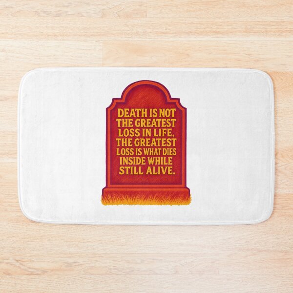 Item preview, Tupac Shakur Red Aesthetic Quote Tombstone Art – “Death Is Not the Greatest Loss in Life” Dark Minimalist Design designed and sold by Donsean22.