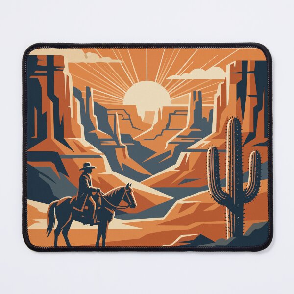 Item preview, Lonesome Cowboy Canyon Sunset designed and sold by tigrootiger.
