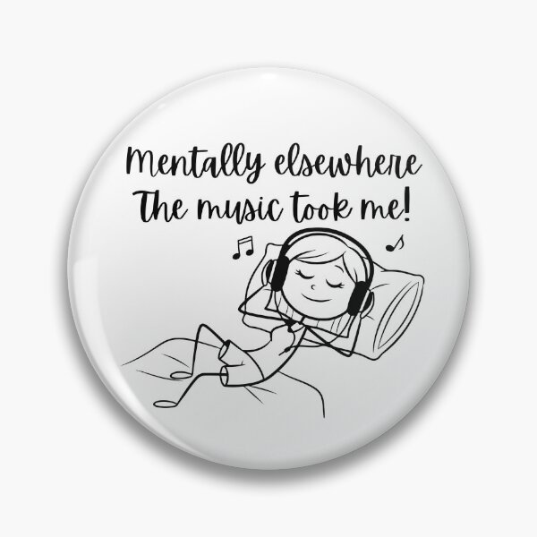 Item preview, Mentally Elsewhere The Music Took Me - Minimalist Music Escape Quote designed and sold by Personal Echo.