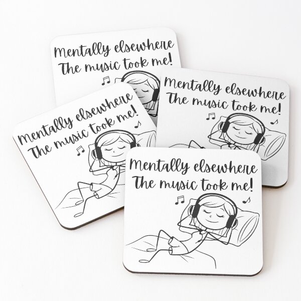 Item preview, Mentally Elsewhere The Music Took Me - Minimalist Music Escape Quote designed and sold by Personal Echo.