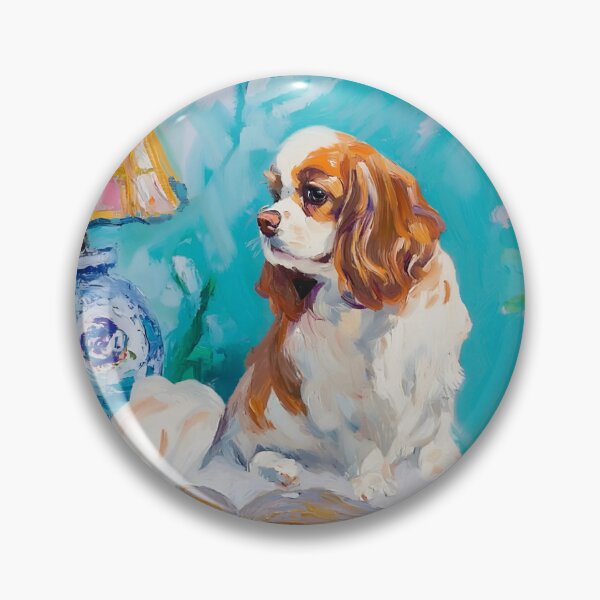 Item preview, Preppy portraits of Cavalier King Charles designed and sold by SophieClimaArt.