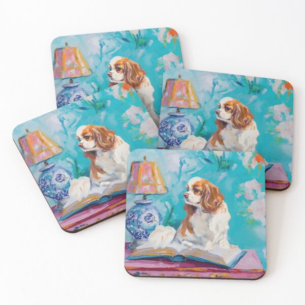 Item preview, Preppy portraits of Cavalier King Charles designed and sold by SophieClimaArt.
