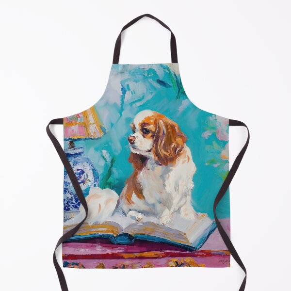 Item preview, Preppy portraits of Cavalier King Charles designed and sold by SophieClimaArt.