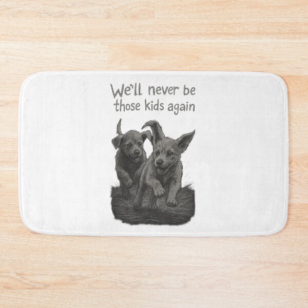 Item preview, Frank Ocean Quote Puppy Sketch – “We’ll Never Be Those Kids Again” Black & White Minimalist Dog Illustration designed and sold by Donsean22.