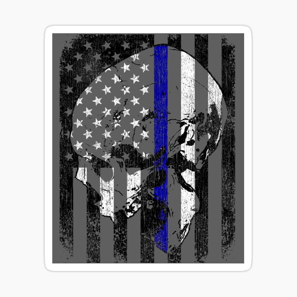 Shop, Thin Blue Line Punisher Decal