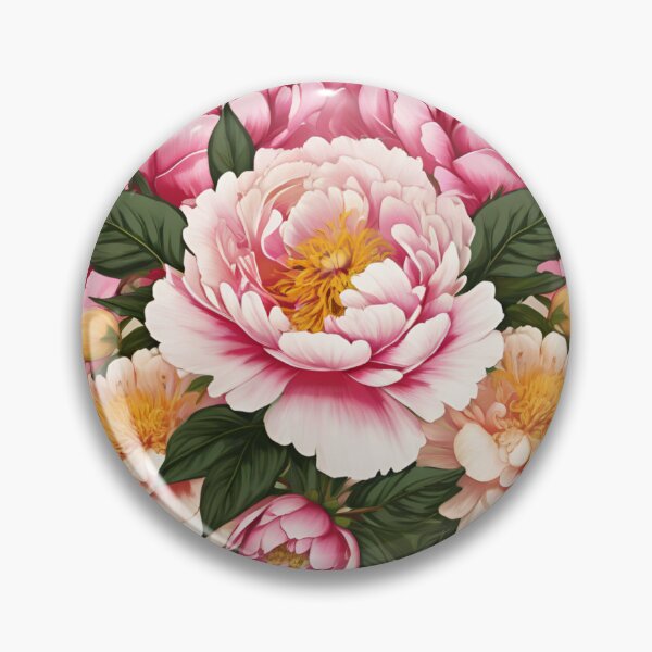 Item preview, Pink Peony Heart Bouquet Botanical Illustration designed and sold by CASASIS_MERCH.